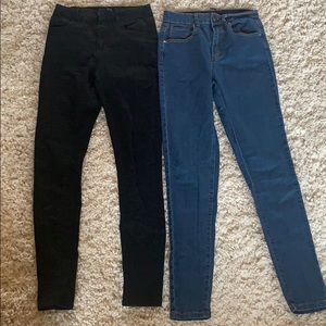 Black and blue High waisted jeans